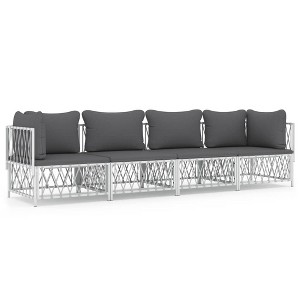 vidaXL Garden Lounge Set White, Dark Grey - 1 of 4