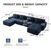 PexFix Modern U-Shaped Modular Sectional Sofa for Living Room Corduroy Fabric 4-Seater Couch with Deep Seat & 2-Movable Ottoman Anti-slip - 4 of 4