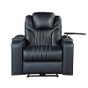 Power Recliner with Power Adjustable Headrest, Charging Device, USB Port, Storage Arms, Cup Holder and Swivel Tray, 4W-ModernLuxe - 4 of 4