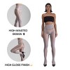 LECHERY Women's Lustrous Silky Shiny 20 Denier Sheer High-Waisted No Waistband Nylons Pantyhose Tights Stockings (1 Pair) - 2 of 4