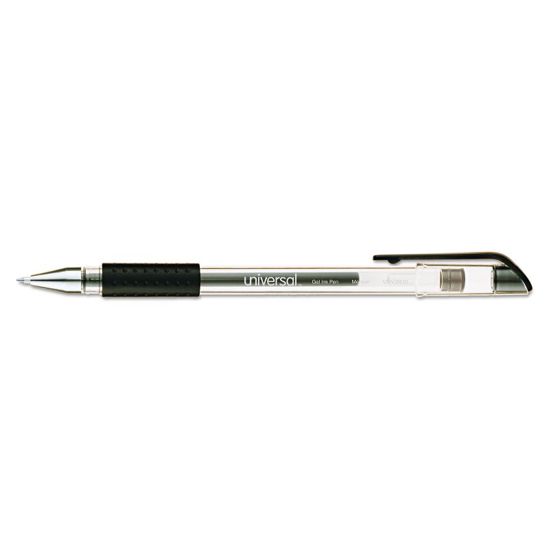 UNIVERSAL Roller Ball Stick Gel Pen Black Ink Medium Dozen 39510, 1 of 4