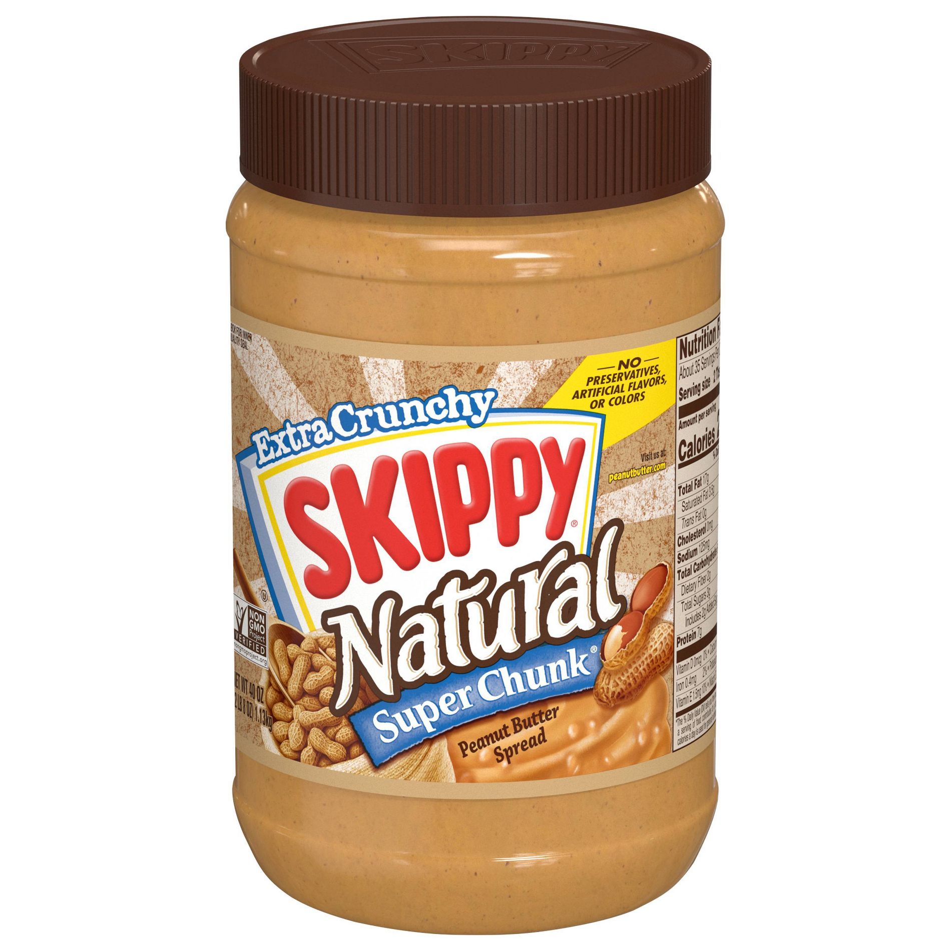 Skippy Natural Chunky Peanut Butter - 40oz