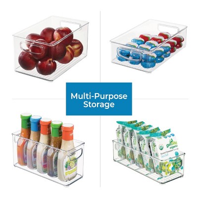 iDESIGN 4pc Recycled Plastic Organizer Bin Set: Clear Kitchen Storage, Dishwasher-Safe, 10x10x8, Cabinet Organizers — фото 4