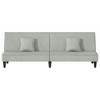 vidaXL Sofa Bed Light Gray Velvet - 4 of 4