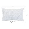Heirloom 100% Cotton Ultra-Soft Chenille Tufted Lightweight Medallion Design Pillow Sham, All-Season, Machine Washable - 3 of 4