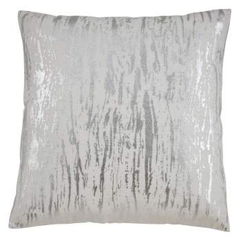 Saro Lifestyle Distressed Foil Print  Decorative Pillow Cover