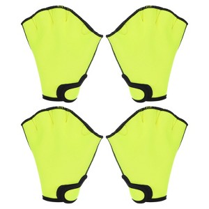 Unique Bargains Swimming Diving Training Resistance Webbed Aquatic Fins 2 Pairs - 1 of 4