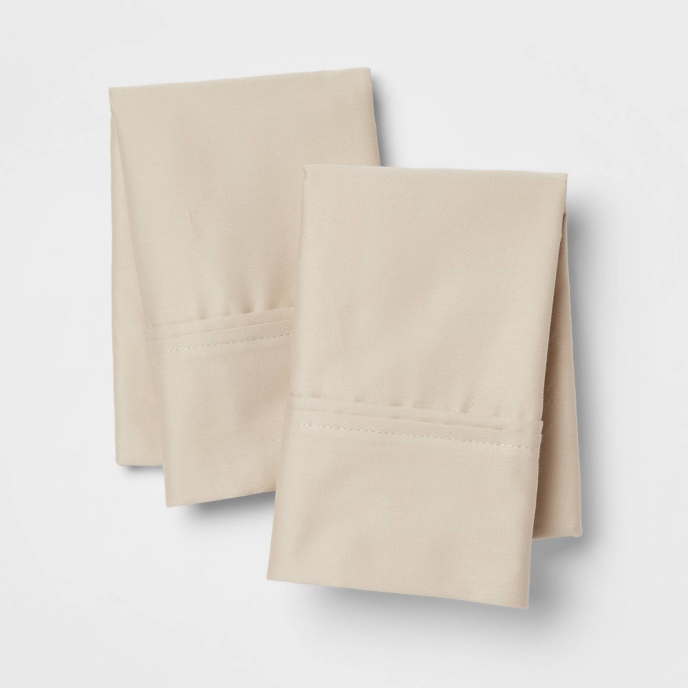 Photos - Pillowcase King Solid Performance 400 Thread Count  Set True Khaki - Thresh