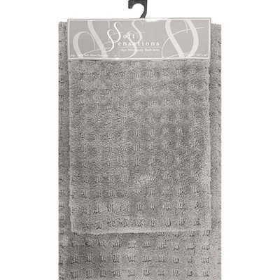 The Lakeside Collection 2-Pc. Soft Sensations Waffle Micropoly Bath Set
