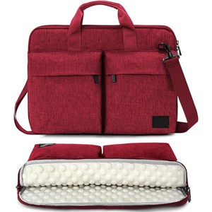 Laptop Bag, Slim Computer Handbag Sleeve Case for Women, Red - 1 of 4