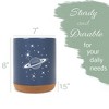 Elanze Designs 8 inch Galactic Stars and Planet Large Ceramic Kitchen Utensil Holder Navy Blue and White Crock with Cork Base - 2 of 4