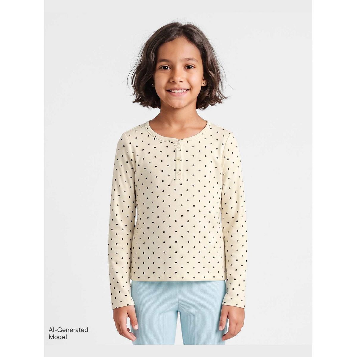 The Children's Place Girls Long Sleeve Print Ribbed Henley Top - thumbnail 6