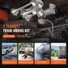 VEVOR Train Horns Kit, 4 Trumpet Air Horn Kit, 150dB Train Horns for Pickup Trucks, 12V 160 psi Air Compressor 2.6 Gal/10 L Tank with Gauge - 3 of 4