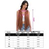 Whizmax Women's Tassel Vest Hippie Faux Suede Rivets Sleeveless Costume Fringe Jacket - 2 of 4