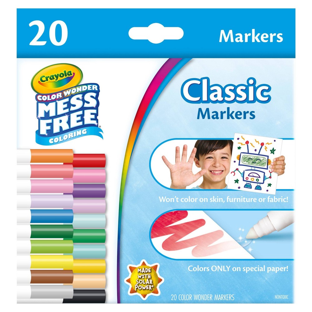 Photos - Accessory Crayola 20ct Color Wonder Broadline Markers 