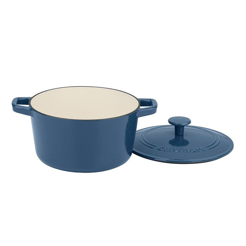 Cuisinart Chef&#39;s Classic 3qt Blue Enameled Cast Iron Round Casserole with Cover - CI630-20BG, 5 of 6