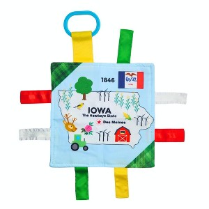Baby Jack The Learning Lovey Iowa State Baby Tag Crinkle Square Toy That Teaches Facts 8" x 8" - 1 of 4