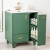 24" Bathroom Vanity with Ceramic Sink,2 Drawers,Pull-Out Basket, and Door Shelf,Freestanding Vanity Cabinet(Faucet Not Included) - 3 of 4