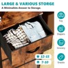 GlasFlength Decorative Storage Cabinets Tall Dresser Fabric Storage Tower ,8 Drawers Wood Top for Kid Room, Nursery, Brown 31.4"*11.8"*36.3" - 3 of 4