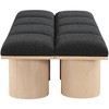 Meridian Furniture,Pavilion Black Boucle Fabric Bench - 3 of 4