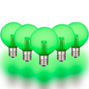 Novelty Lights G50 Globe Hanging LED String Light Replacement Bulbs E17 Intermediate Base 1 Watt - 1 of 4