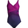 Lands' End Women's Slender Suit Wrap One Piece Swimsuit - 3 of 4