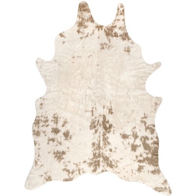Nuloom Marcia Pet Friendly Premium Machine Washable Faux Cowhide Area Rug