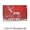 Unique Bargains Christmas Place Mats Animal Flax Red Pink 11.8"x17.7" 2 Pcs - 3 of 4