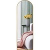 Stylish Metal Floor Mirror: 65x22 Inch Arch Design - 3 of 4