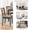 NicBex Set of 4 Mid Century Farmhouse Armless Dining Chairs with Padded Seat,Rubber Wood Side Chairs for Dining Room,Kitchen,Restaurant - 4 of 4