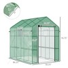 7' x 5' x 6' Walk-in Greenhouse for Outdoors with Mesh Door and Windows, 18 Shelf Hot House for Growing Flowers, Herbs, Vegetables, Saplings - 3 of 4