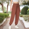 Anna-Kaci Active Women's Summer Comfy Lightweight Drawstring Elastic High Waist Joggers Pants with Pockets - 2 of 4