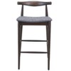 Barstool – 39" H, Gray & Espresso – Rubberwood Frame (Set of 2) – Zuo Modern - 4 of 4