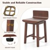 Tangkula Swivel Dining Chair Set of 4 Farmhouse Wooden Kitchen Chairs Armless Side Chairs - 4 of 4