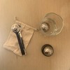 Outset Stainless Steel Golf Ball Whiskey Chillers with Storage Bag and Tongs Set of 2: Barware Accessory, Metallic Silver - 4 of 4