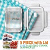 NutriChef 10-Piece High Borosilicate Glass Meal Prep Containers Set - Clear Locking Lids, 30oz - 2 of 4
