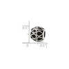 Black Bow Jewelry Sterling Silver Black Enameled Tear Bali Bead Charm - 2 of 3