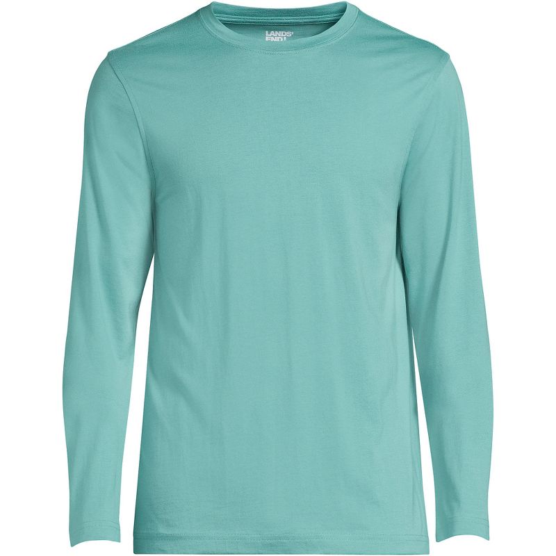 Lands' End Men's Long Sleeve Cotton Supima Tee, 2 of 3