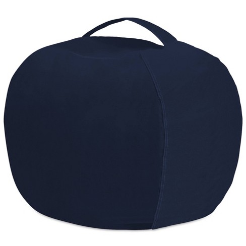 48 Stuffed Animal Storage Bean Bag Chair Cover For Kids' Navy Blue - Posh  Creations : Target