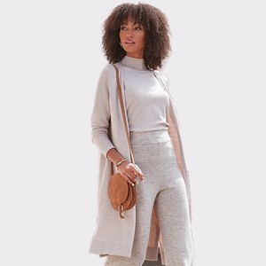 Women's Open Front Long Cardigan - LASCANA - 1 of 4