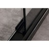 Semi-Frameless Double Sliding Shower Glass Door, 60‘ W x 76’ H, 3/8’ (10 mm) Matte Black Finish - 4 of 4