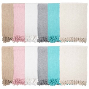 Common Ground Cotton Throw Blankets 50x70 -Pack of 12 - 1 of 4