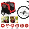 iMountek "2-in-1 Pet Bike Trailer and Stroller with Canopy, Bicycle Carrier for Small & Medium Dogs, Cats, 44LBS Capacity"Red - 3 of 4