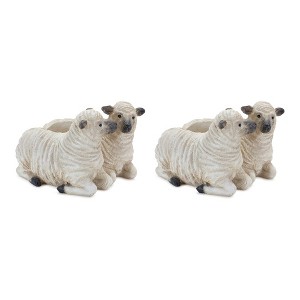 Melrose Sheep Couple Planter (Set of 2) - 1 of 3