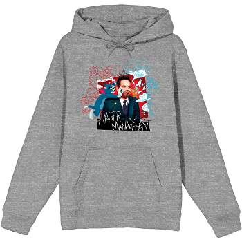 Tom and Jerry Terrance Athletic Heather Mens Hoodie
