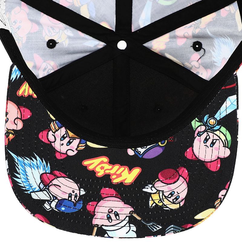 Kirby Sublimated all Over print Flat Bill Snapback Hat, 3 of 7