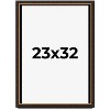 PosterPalooza | Modern Shadow Box 1" Depth Brown Picture Frame - UV Acrylic, Backing, Hanging Hardware - 2 of 4