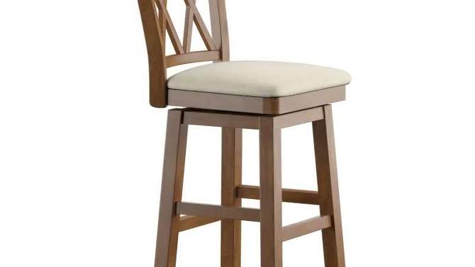 29" South Hill Double X Back Wood Swivel Height Barstool - Inspire Q, 2 of 12, play video