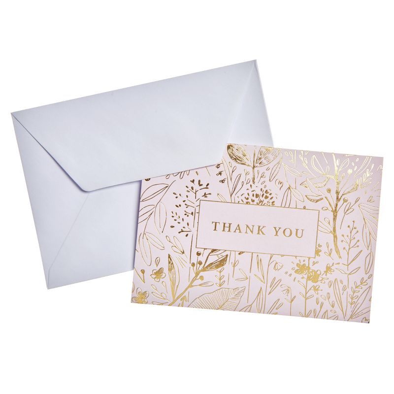 50ct &#39;Thank You&#39; Cards Gold/White, 2 of 7