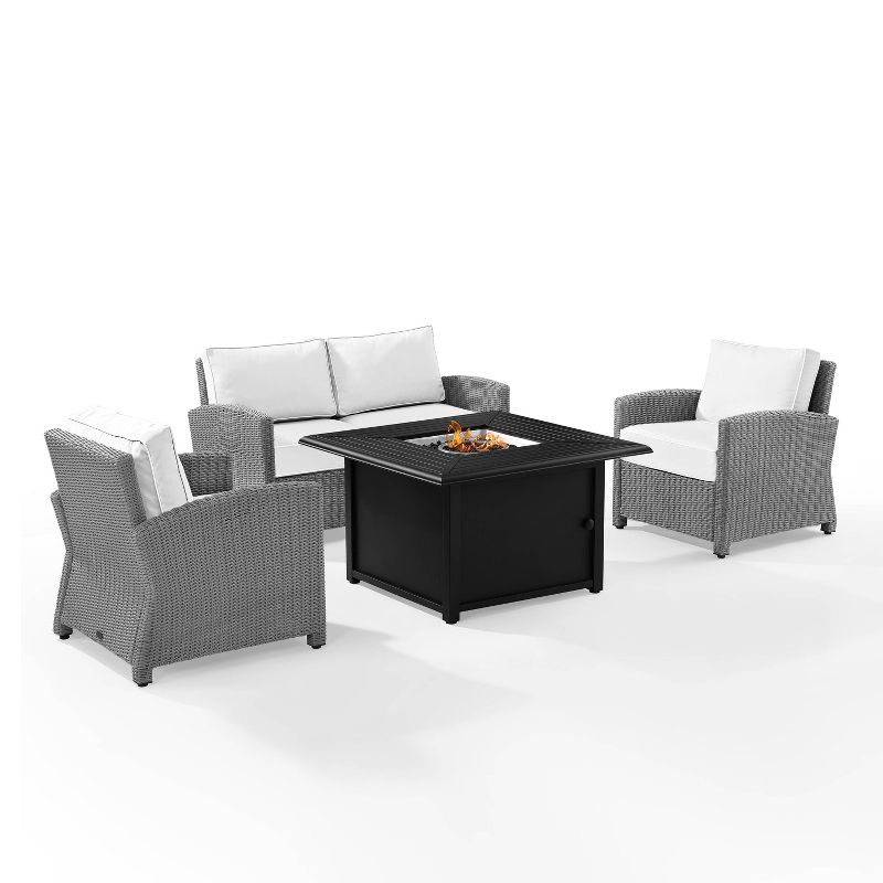 Bradenton 4pc Wicker Seating Set with Fire Table - Crosley
, 1 of 14
